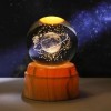 Saturn-themed Girl Design Rotating Glass Globe