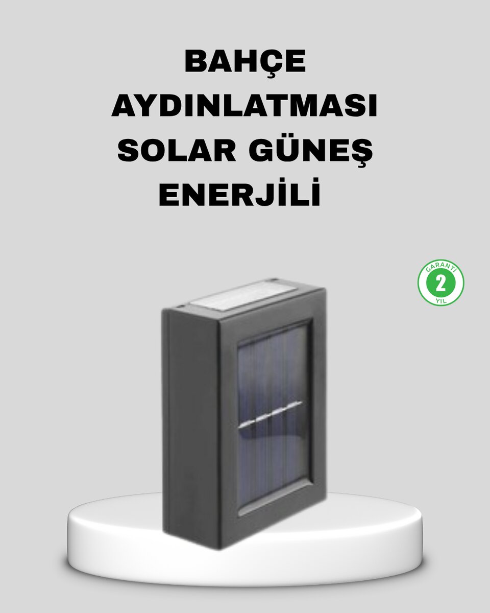 Solar Dış Mekan Aplik Su Geçirmez Dayanıklı LED Aydınlatmalı