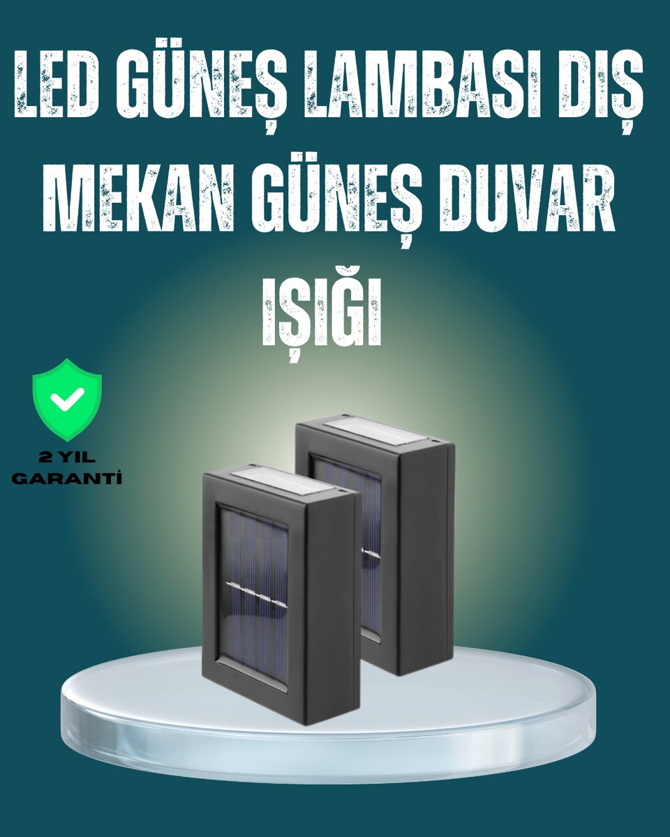 Suya Dayanıklı Güneş Enerjili Bahçe Lambası