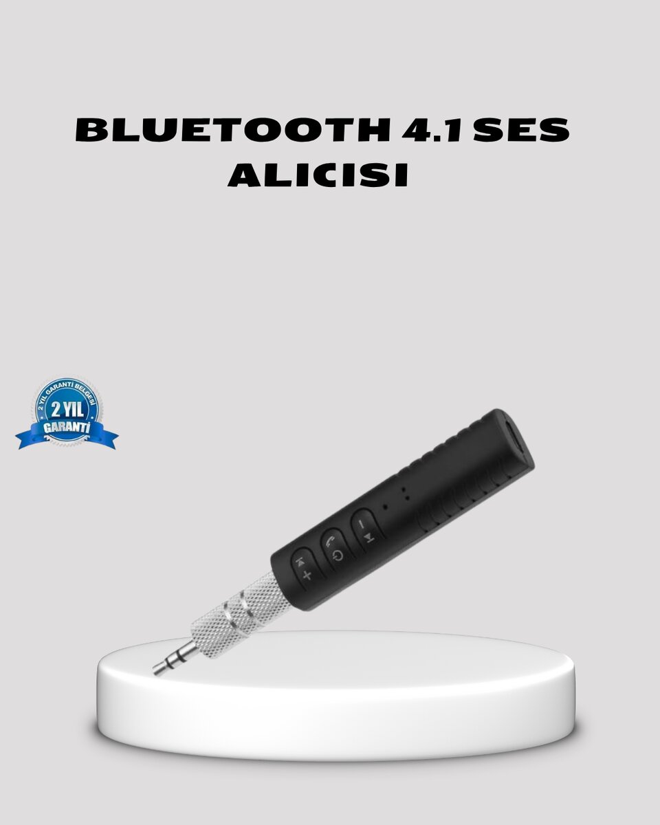 Bluetooth 4.1 Müzik Alıcısı 3.5mm Aux Girişli Mini Kablosuz Adaptör