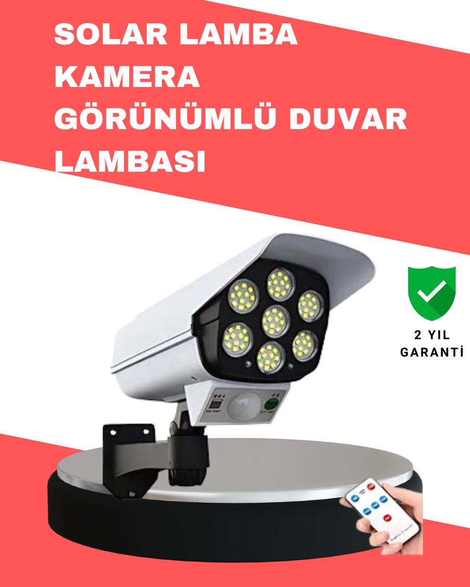 PVC+PC Malzemeli 2'si 1 Arada Güvenlik Lambası – Ayarlanabilir Başlık ve Panel Açısı
