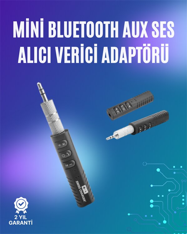 Mini Bluetooth Müzik Alıcısı | Ev &amp; Araç Stereo Sistemlerine Kablosuz Bağlantı